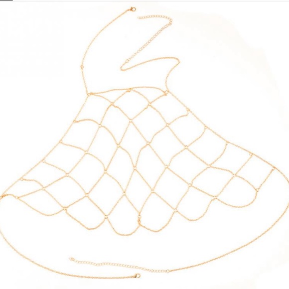 Halter Style Bikini Chain, Silvertone or Goldtone - Picture 7 of 8